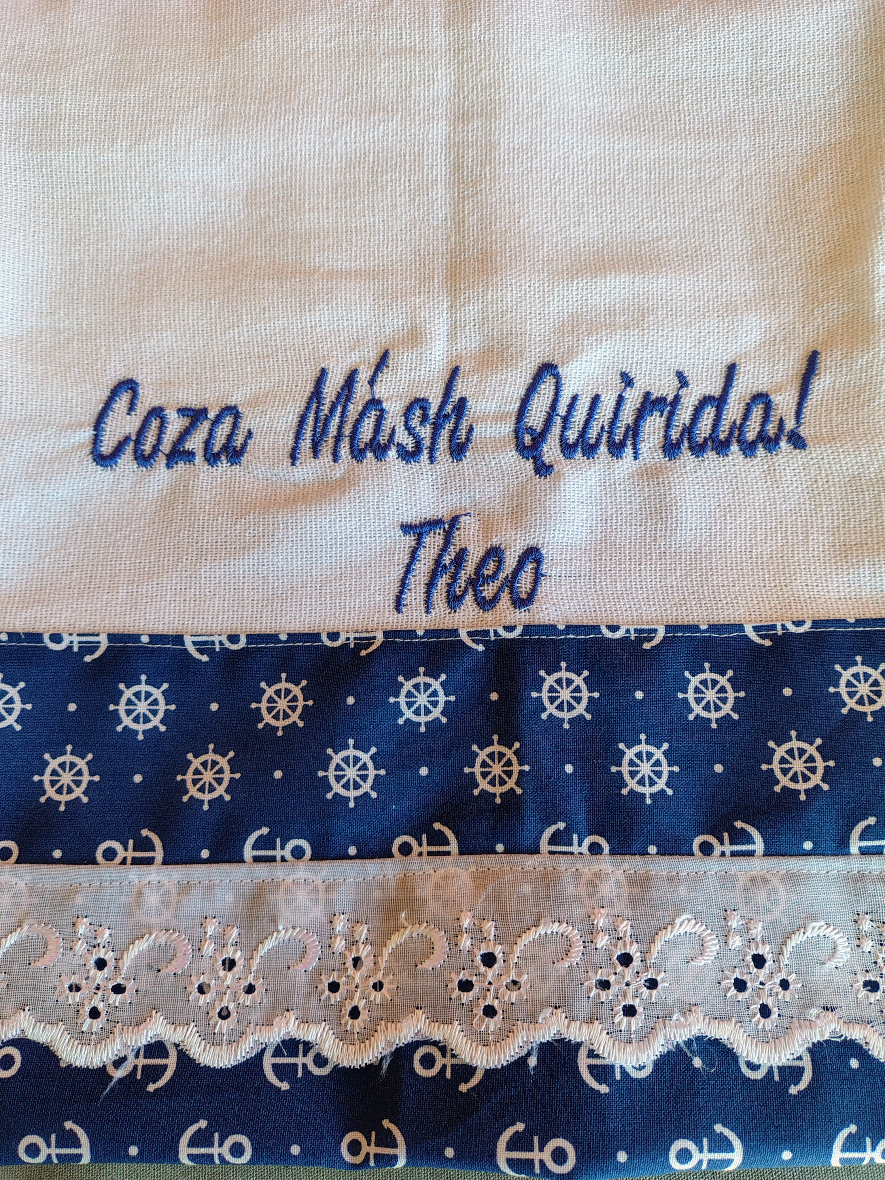 Toalhinha manezinha feito por Biguaçu