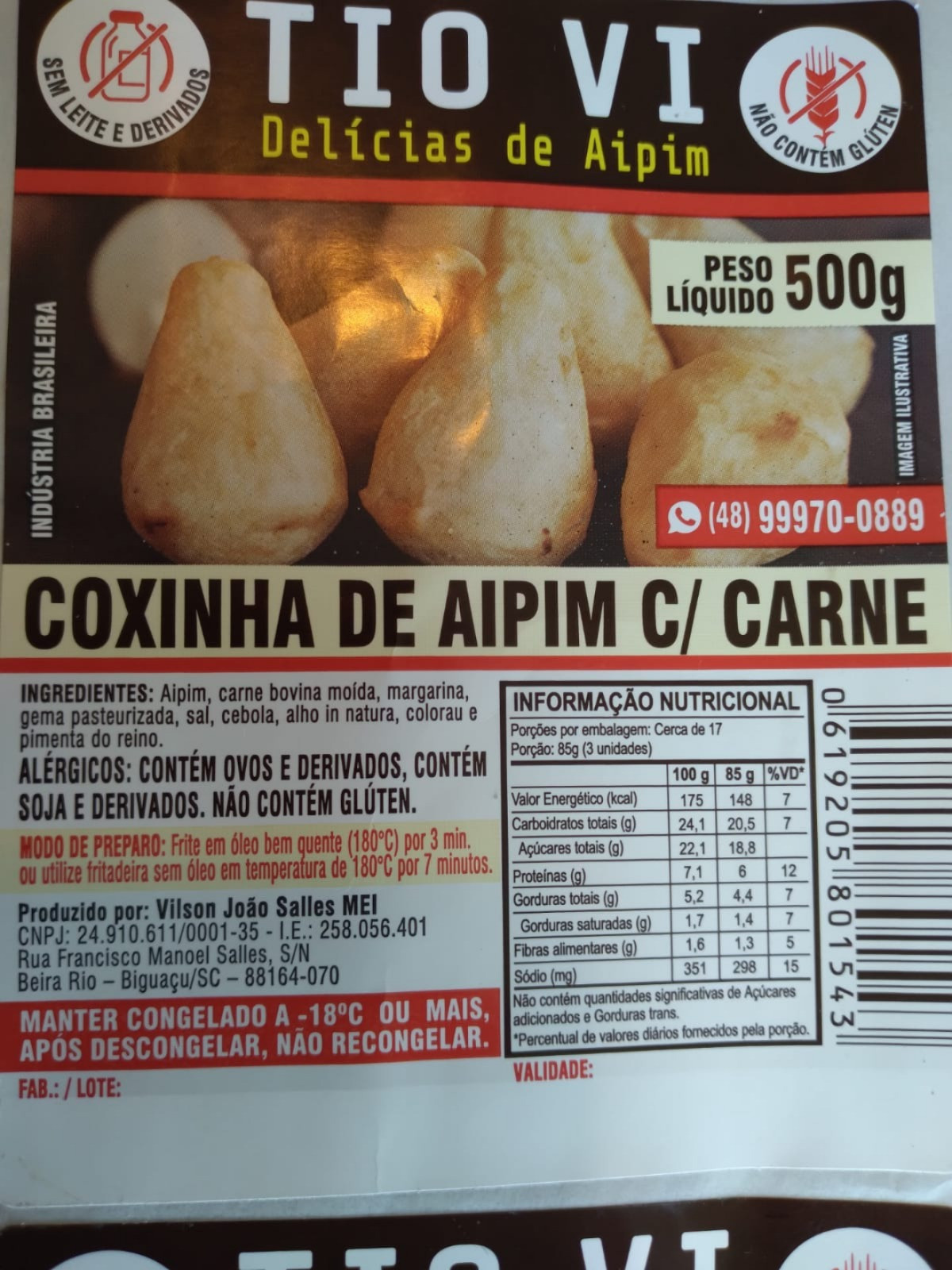 coxinha de carne - Feito por Biguaçu