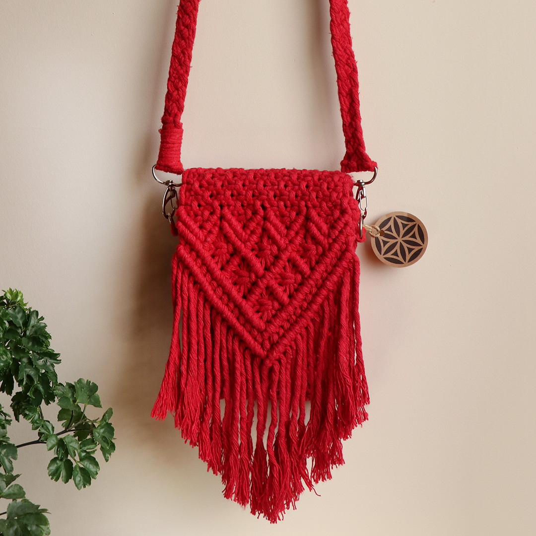 Bolsa em macrame Stars P-feito por biguaçu