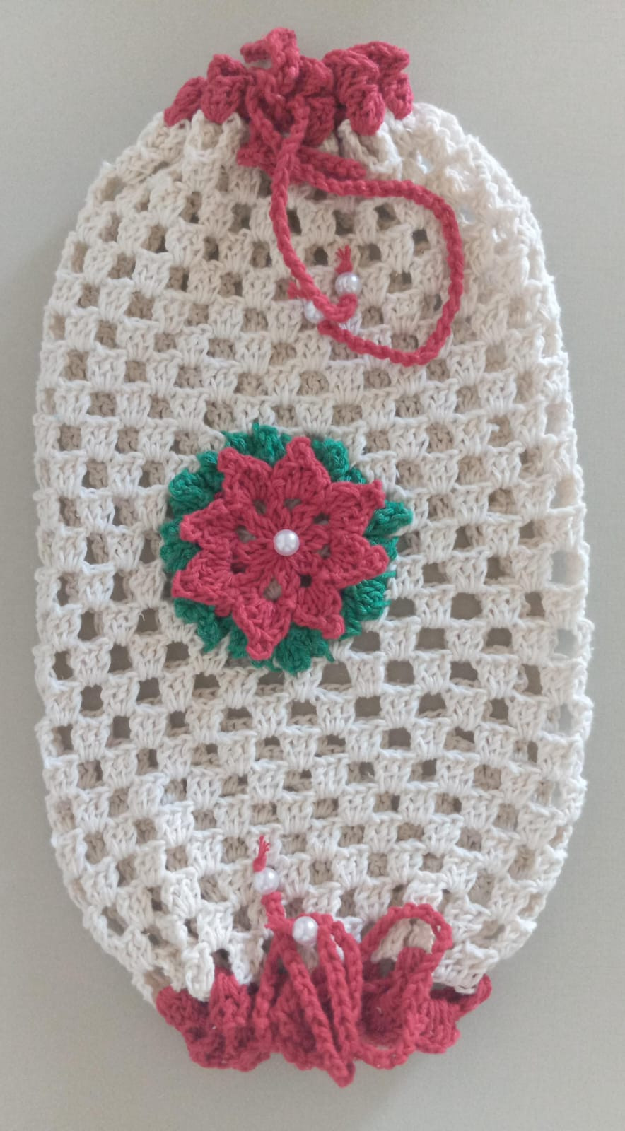 puxa saco croche- feito por BIguaçu