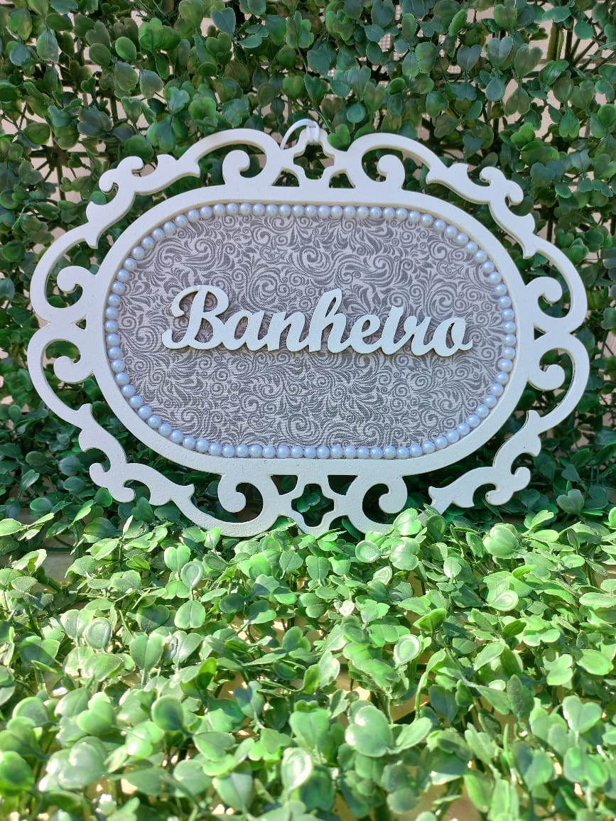 Placa para banheiro