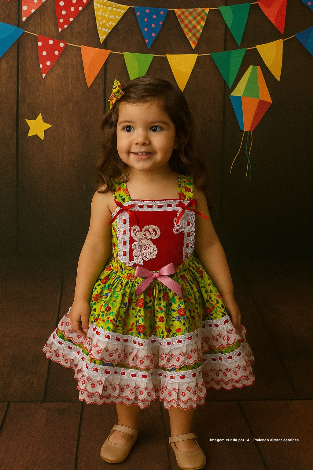vestido de festa junina -feito por Biguaçu